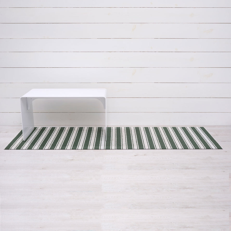 Fern Boardwalk Stripe Shag Mat by Chilewich — 24 by 72 inch runner