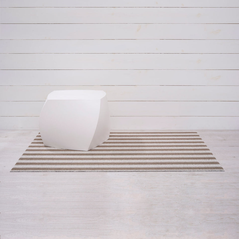 Walnut Boardwalk Stripe Shag Mat by Chilewich — 36 by 60 inch big mat