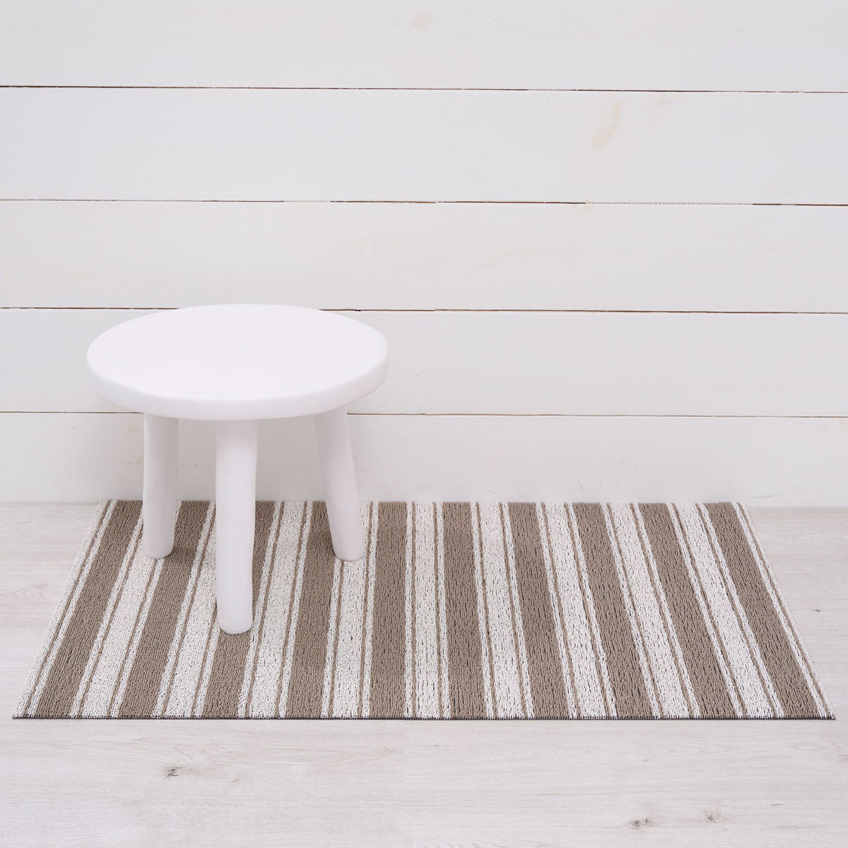 Walnut Boardwalk Stripe Shag Mat by Chilewich — 24 by 36 inch utility mat