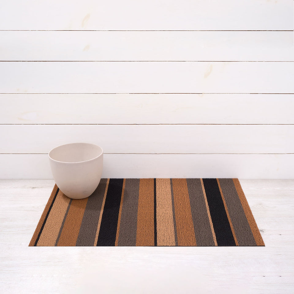 Honey Bolt Stripe Shag Mat by Chilewich — 24 by 36 inch utility mat