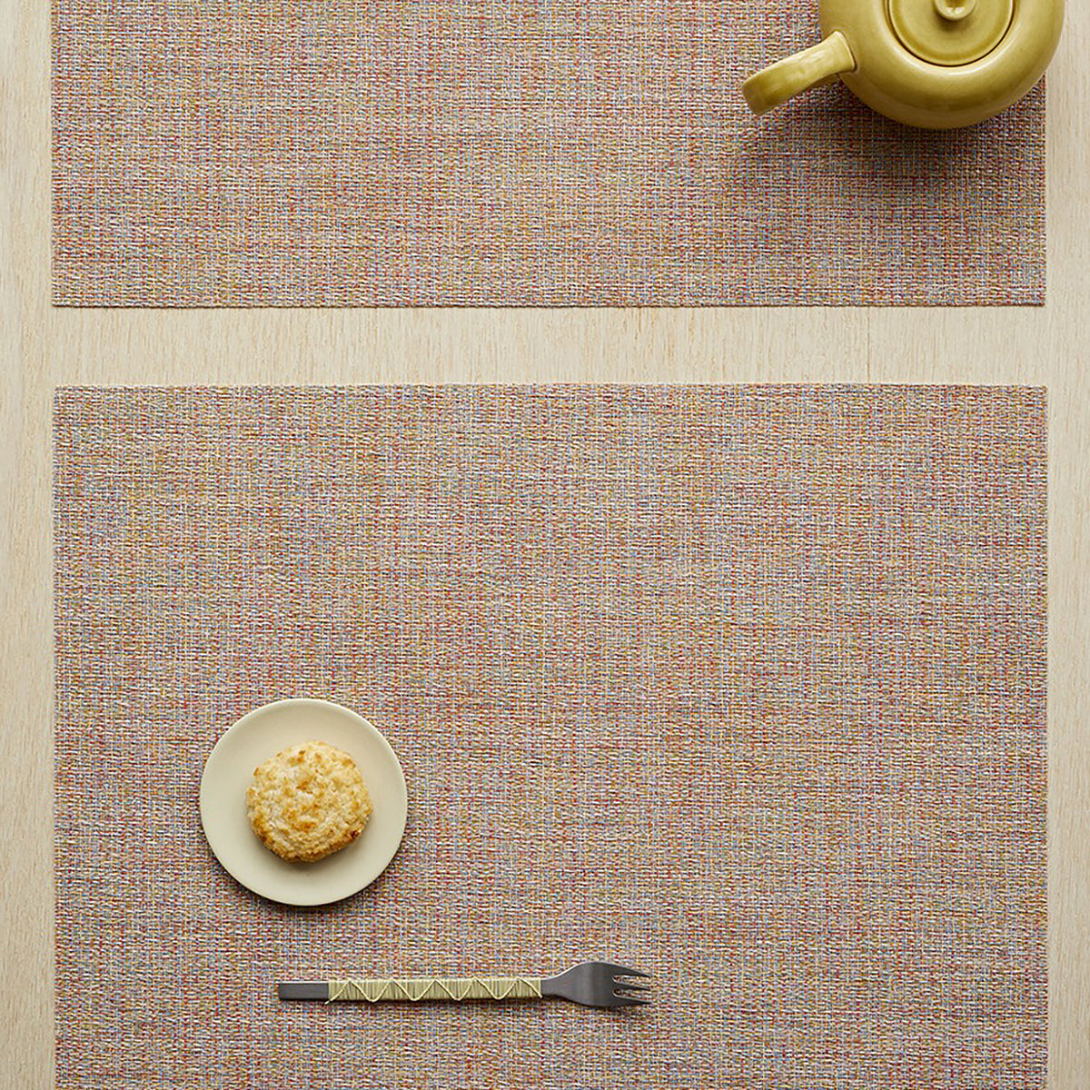 Chilewich Bouclé placemat in Tart, lifestyle detail