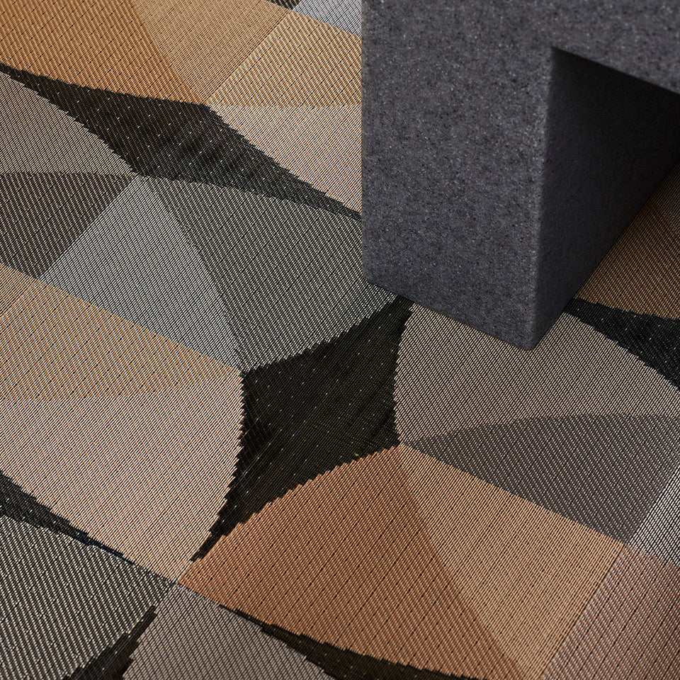 Canopy / Honey woven floor mat by Chilewich, interior setting