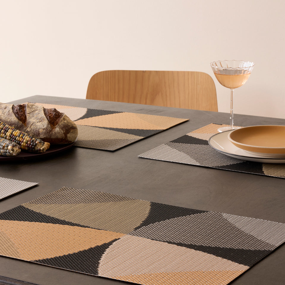 Chilewich Canopy in Honey, shown in a styled table setting