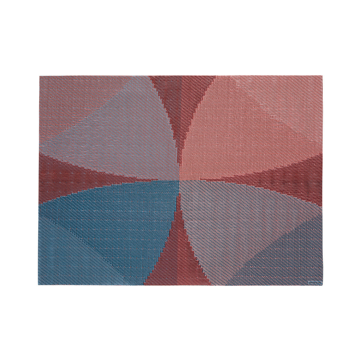 Chilewich Canopy rectangle placemat in Raspberry, viewed from above on a white background