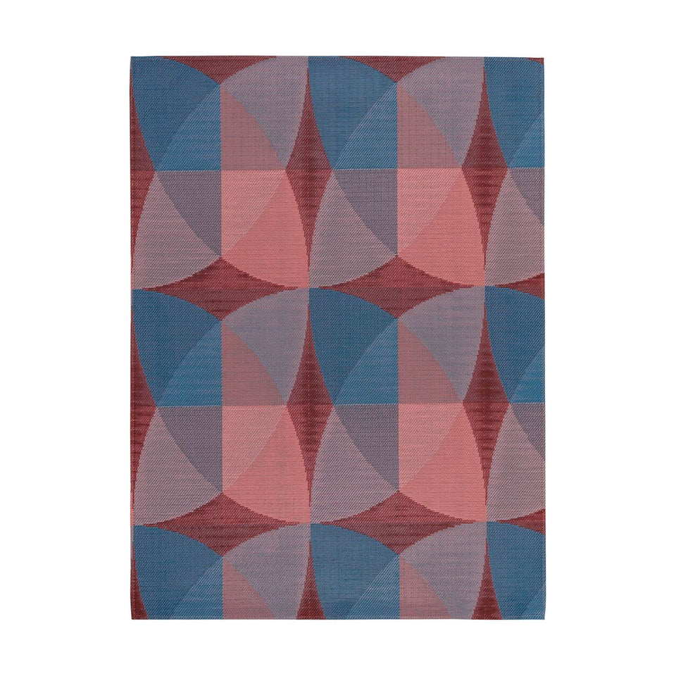 Canopy / Raspberry woven floor mat by Chilewich, studio view