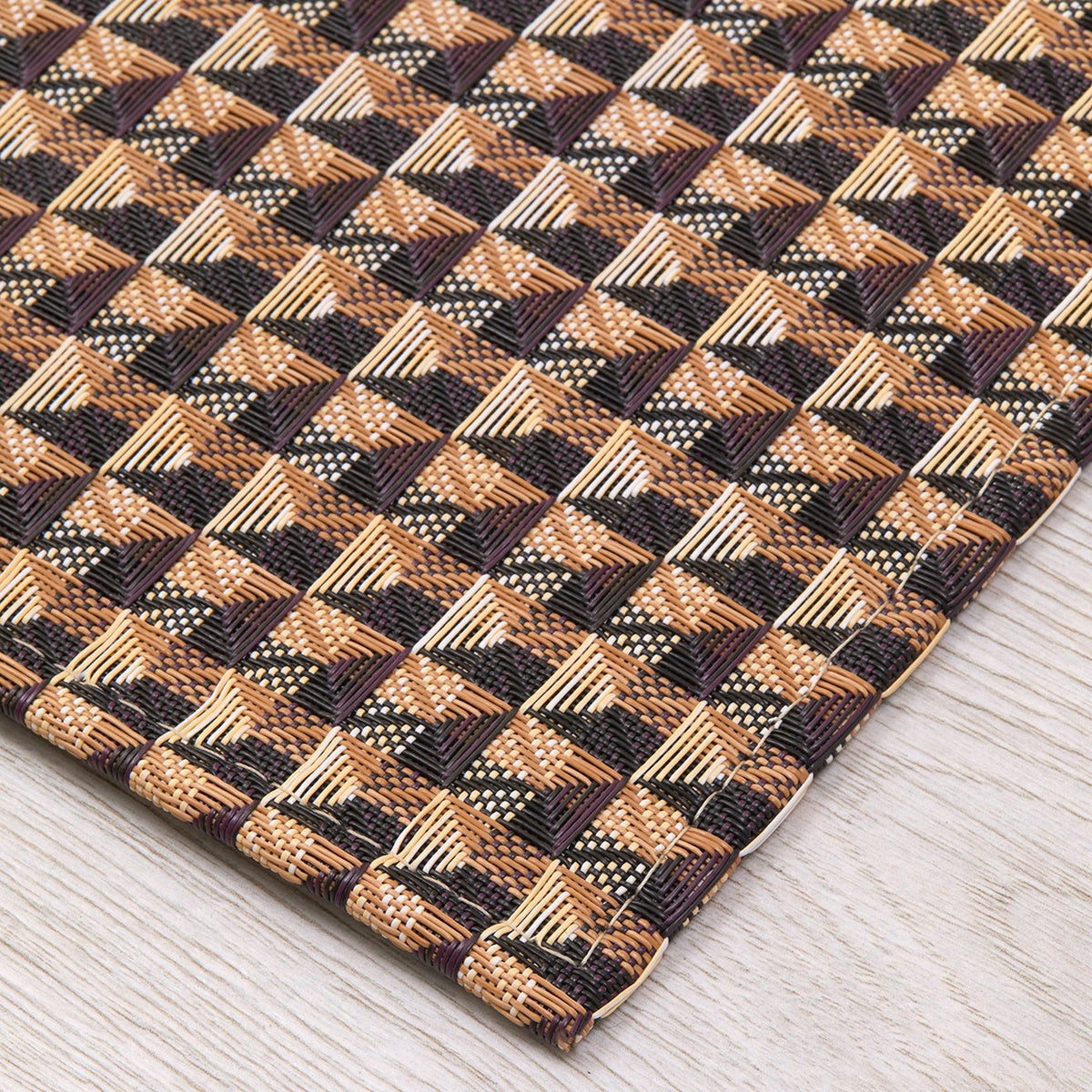 Crane / Honey woven floor mat by Chilewich, interior setting