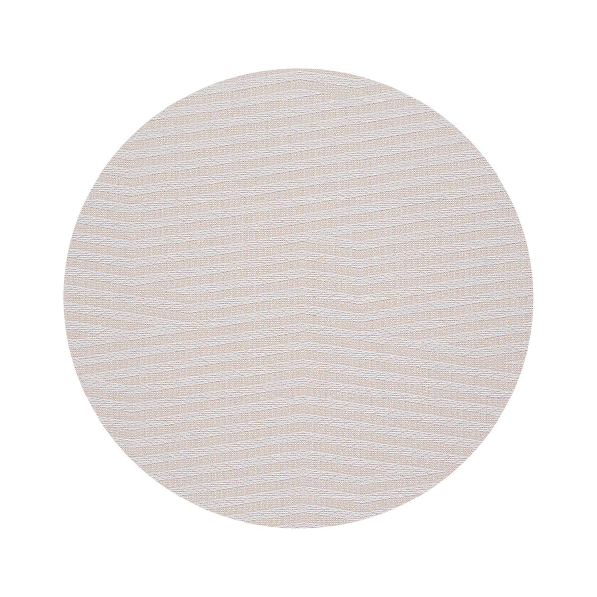 Chilewich Dune in Canvas, round on a white background