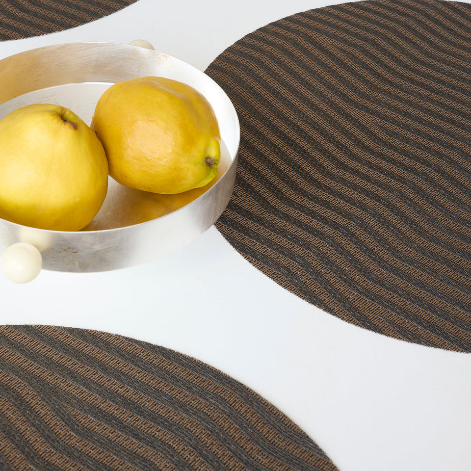 Chilewich Dune placemat in Raisin, lifestyle detail