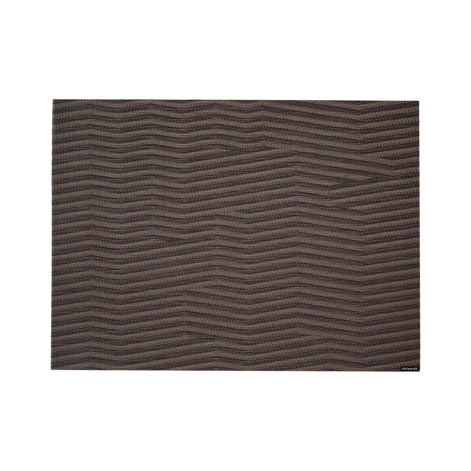 Chilewich Dune in Raisin, rectangle on a white background