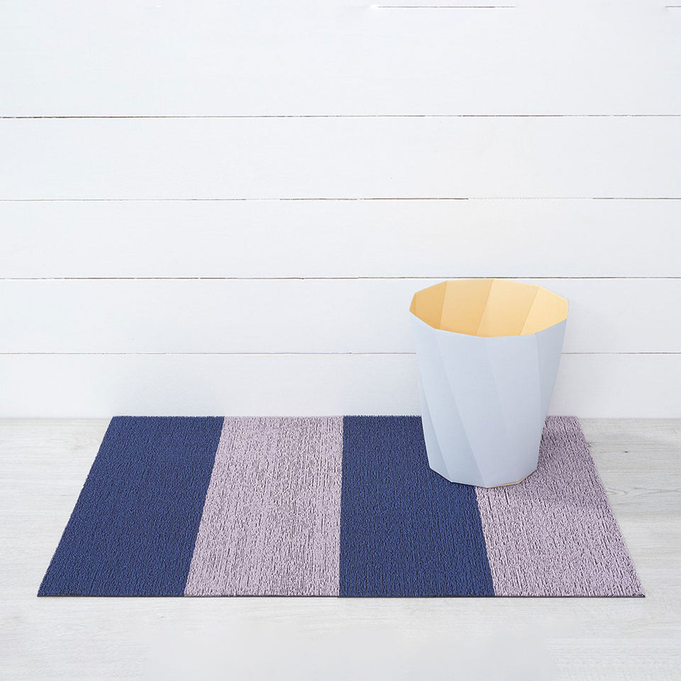 Berry Duo Stripe Shag Mat by Chilewich — 24 by 36 inch utility mat