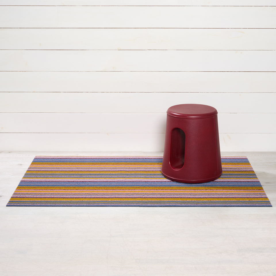 Dusk Echo Stripe Shag Mat by Chilewich — 36 by 60 inch big mat
