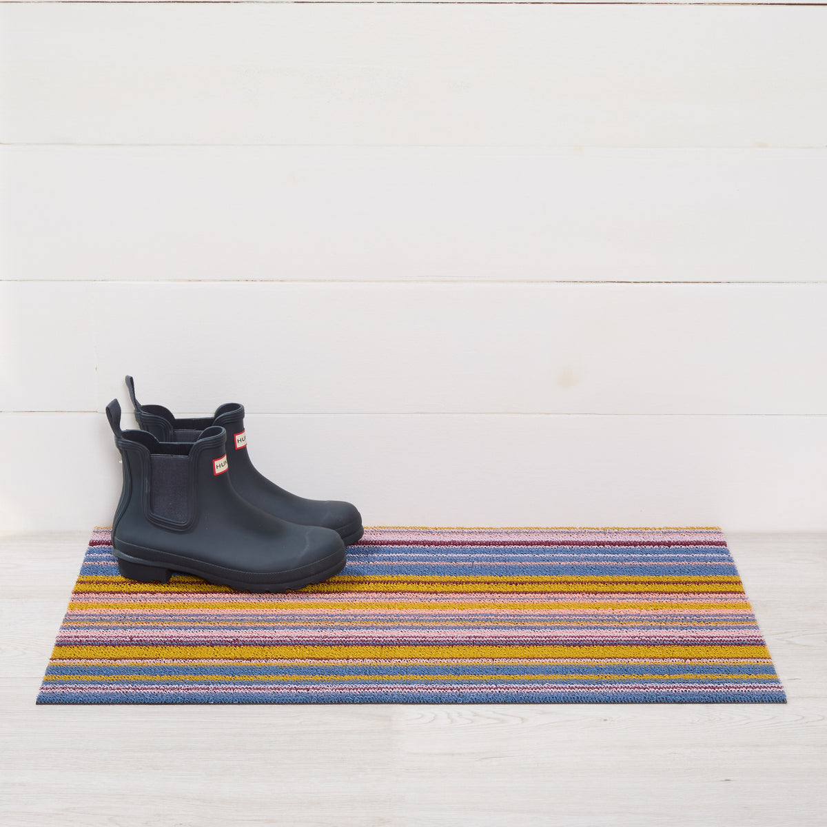 Dusk Echo Stripe Shag Mat by Chilewich — 18 by 28 inch doormat