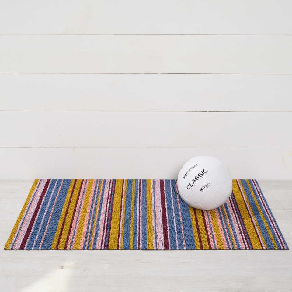 Dusk Echo Stripe Shag Mat by Chilewich — 24 by 36 inch utility mat