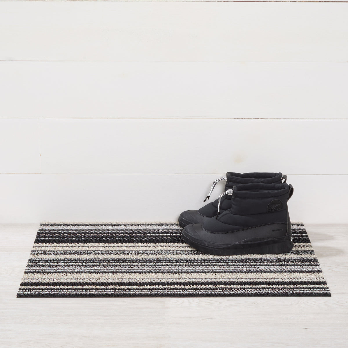 Shadow Echo Stripe Shag Mat by Chilewich — 18 by 28 inch doormat