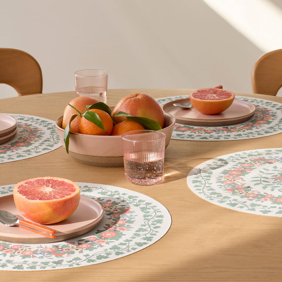 Chilewich Ludington placemat in Multi, lifestyle detail