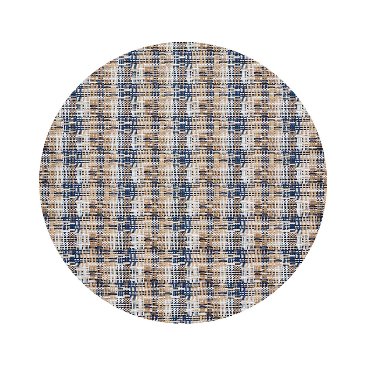 Chilewich Fable in Coast, round on a white background