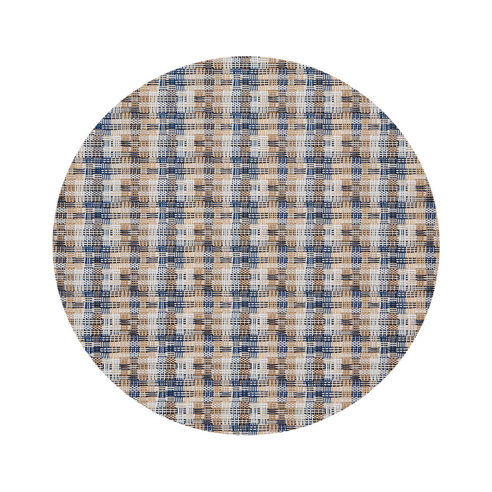 Chilewich Fable in Coast, round on a white background