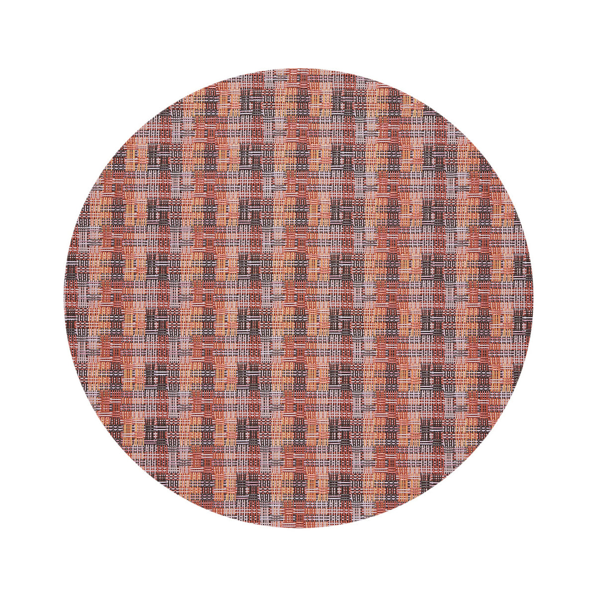 Chilewich Fable in Sorbet, round on a white background