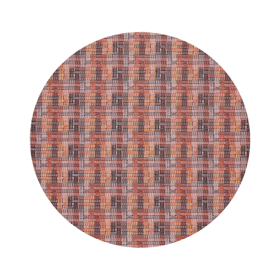 Chilewich Fable in Sorbet, round on a white background