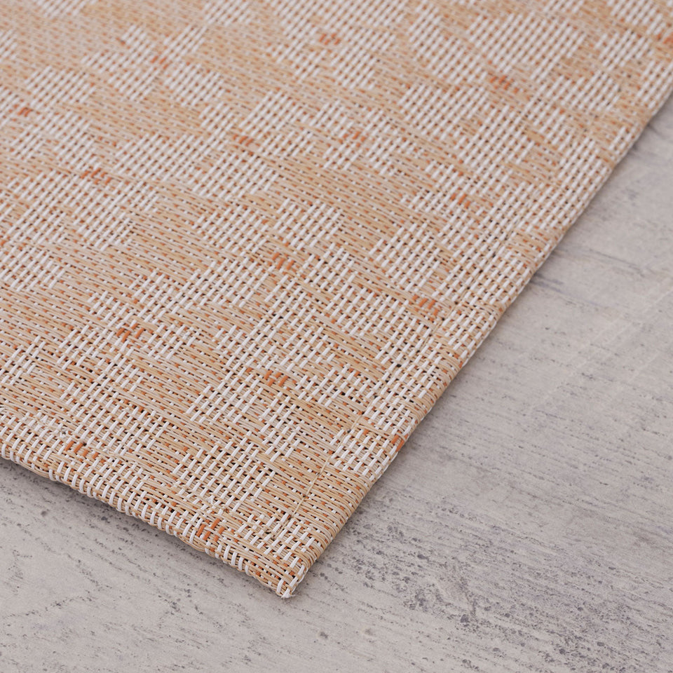 Flora / Almond woven floor mat by Chilewich, interior setting