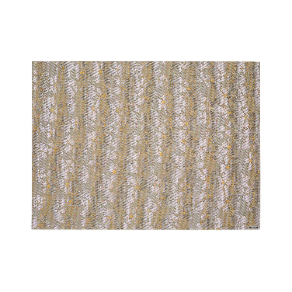Chilewich Flora in Mica, rectangle on a white background