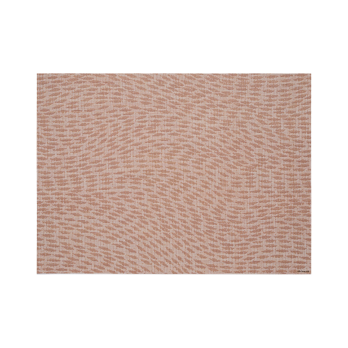 Chilewich Flutter rectangle placemat in Rosewood, viewed from above on a white background
