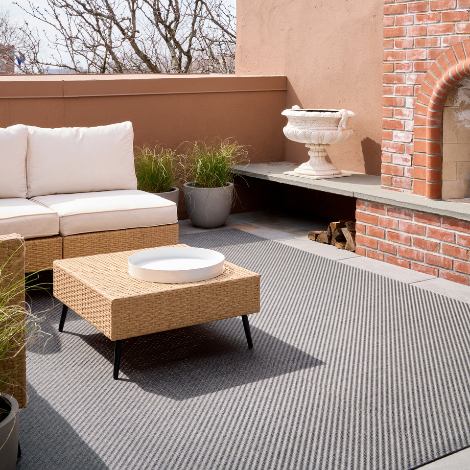 Foxtail / Alloy woven floor mat by Chilewich, interior setting