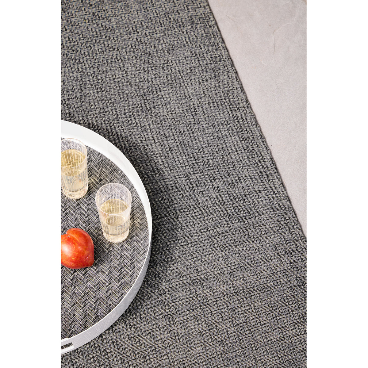 Foxtail / Alloy woven floor mat by Chilewich, interior setting