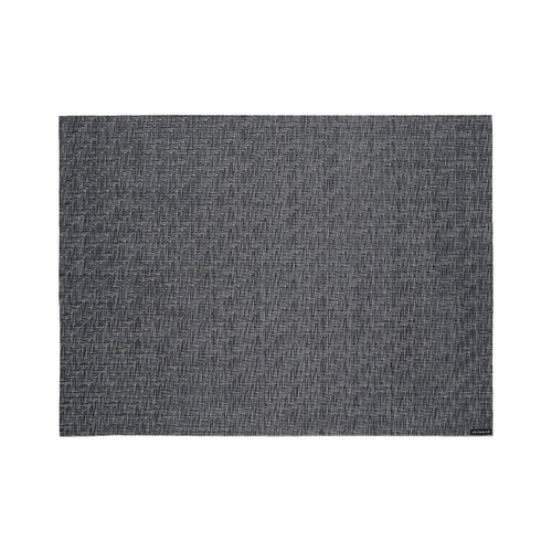 Chilewich Foxtail rectangle placemat in Alloy, viewed from above on a white background