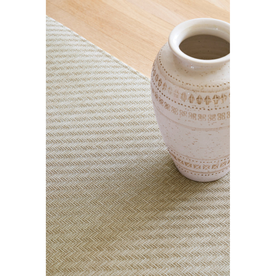 Foxtail / Ecru woven floor mat by Chilewich, interior setting
