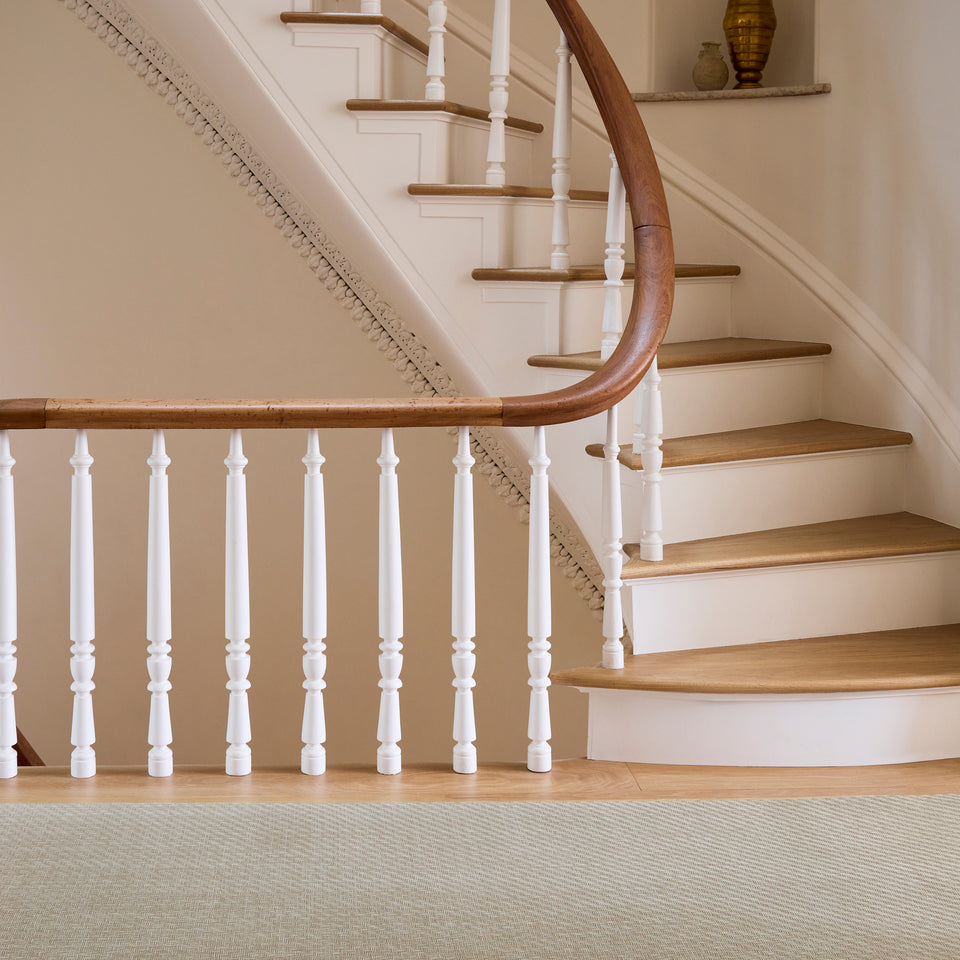 Foxtail / Ecru woven floor mat by Chilewich, interior setting