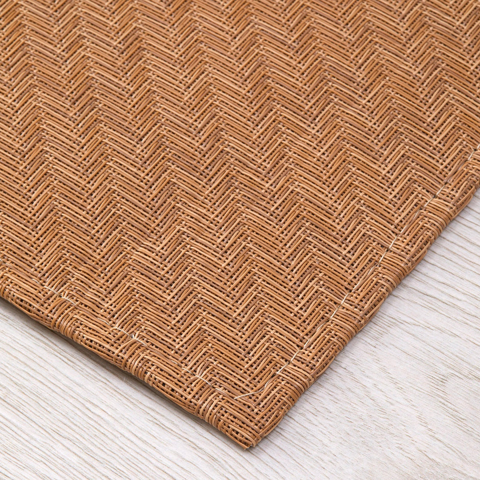 Foxtail / Honey woven floor mat by Chilewich, interior setting