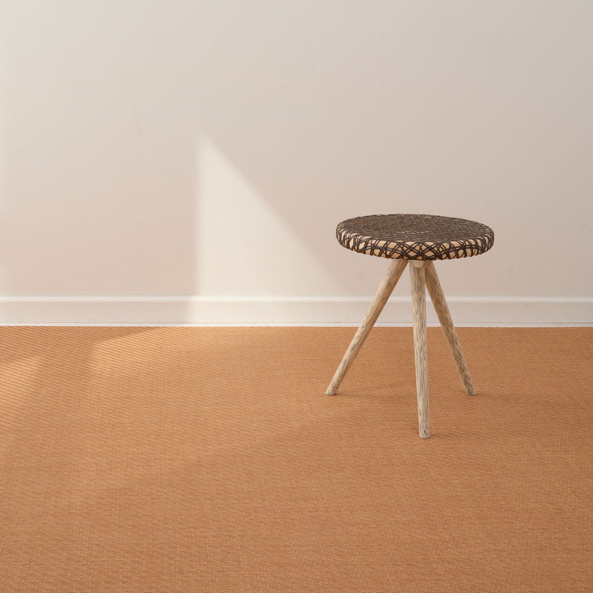 Foxtail / Honey woven floor mat by Chilewich, interior setting