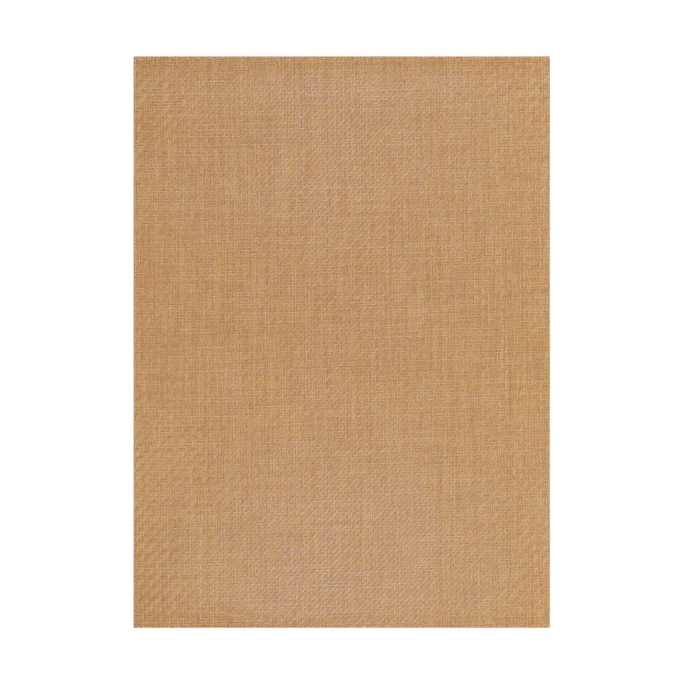 Foxtail / Honey woven floor mat by Chilewich, studio view