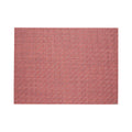 Chilewich Foxtail rectangle placemat in Raspberry, viewed from above on a white background