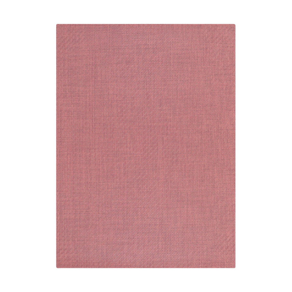 Foxtail / Raspberry woven floor mat by Chilewich, studio view
