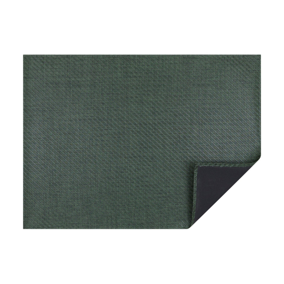 Thyme Foxtail woven floor mat by Chilewich, horizontal folded-corner view
