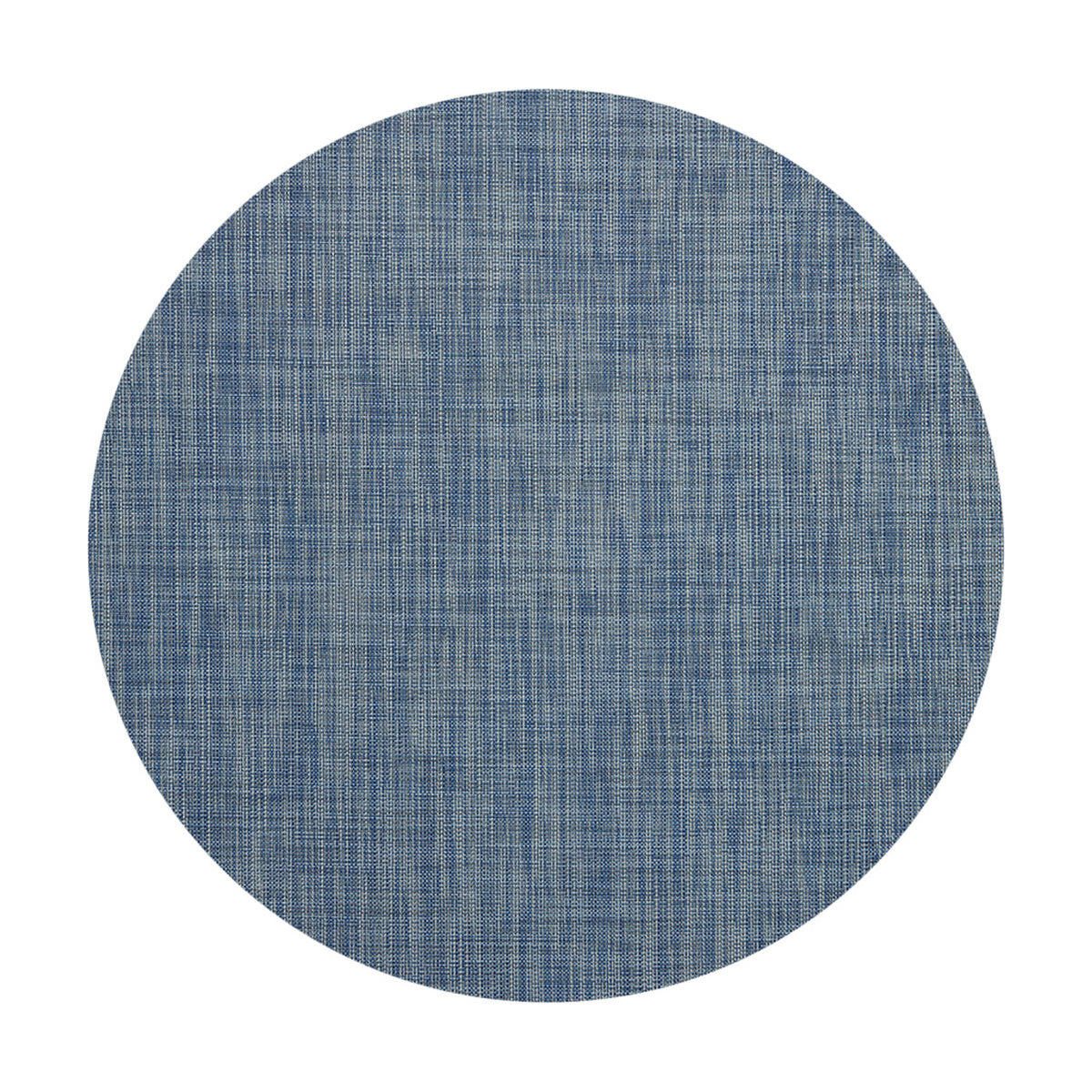 Mini Basketweave / Chambray woven floor mat by Chilewich, studio view