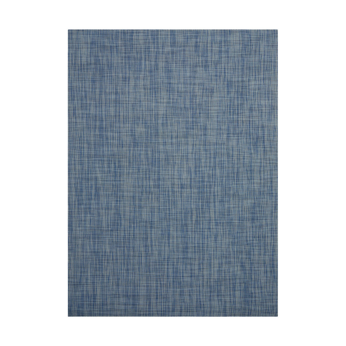 Mini Basketweave / Chambray woven floor mat by Chilewich, studio view