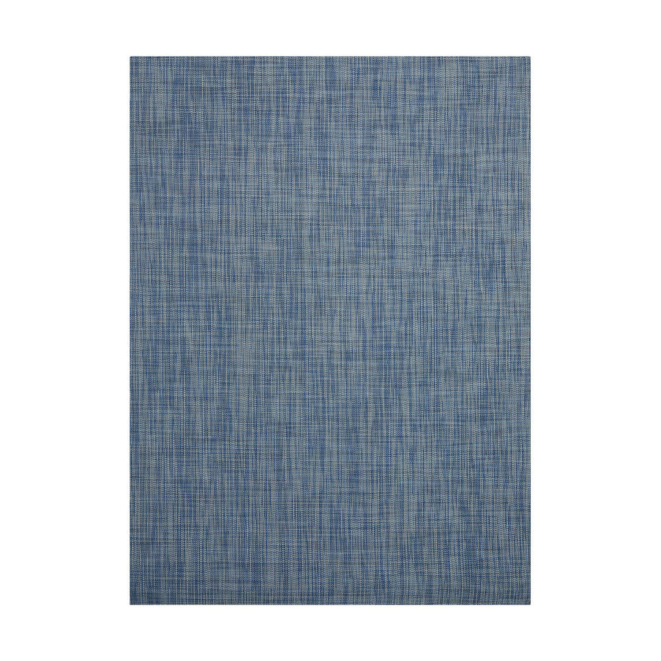 Mini Basketweave / Chambray woven floor mat by Chilewich, studio view