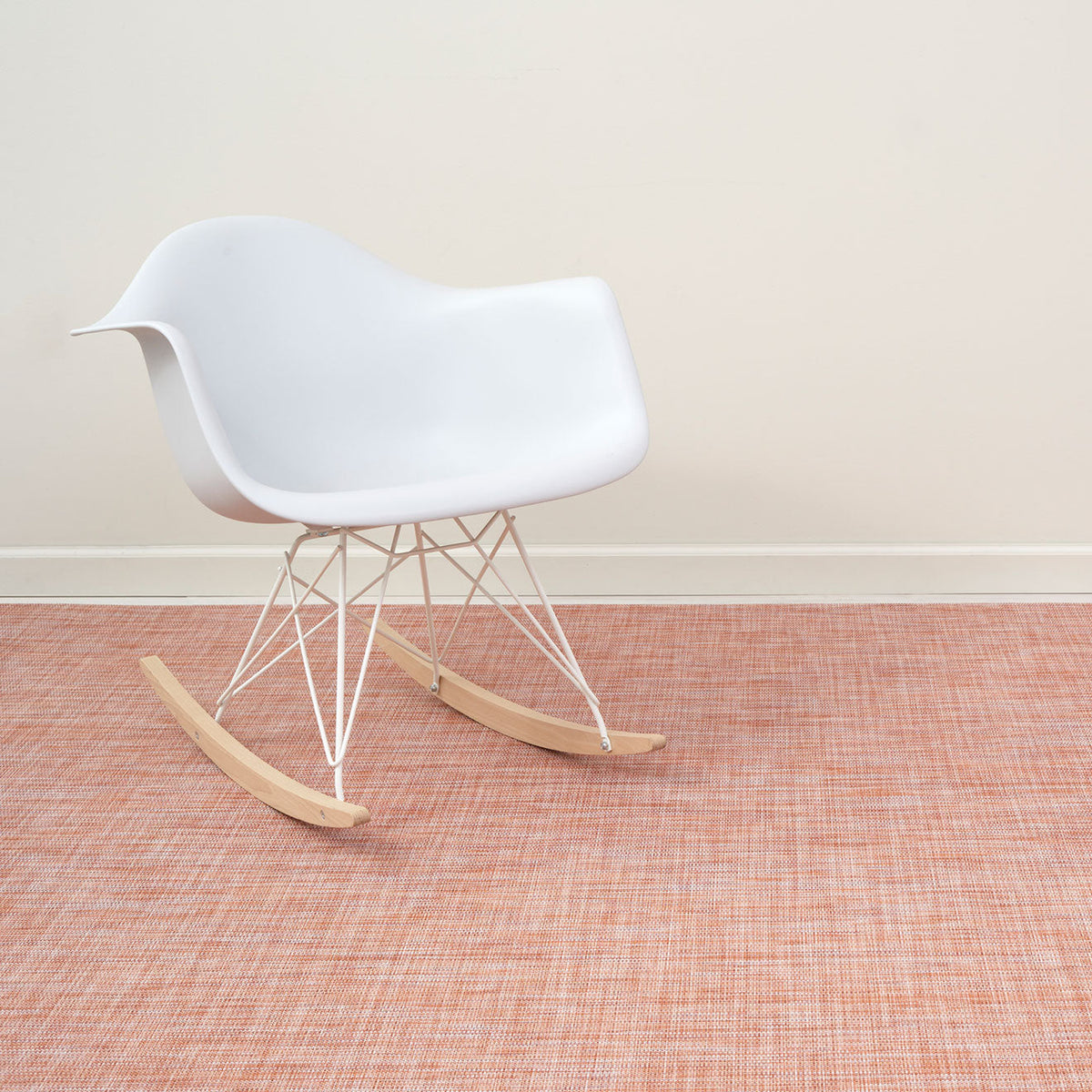Mini Basketweave / Cinnamon woven floor mat by Chilewich, interior setting
