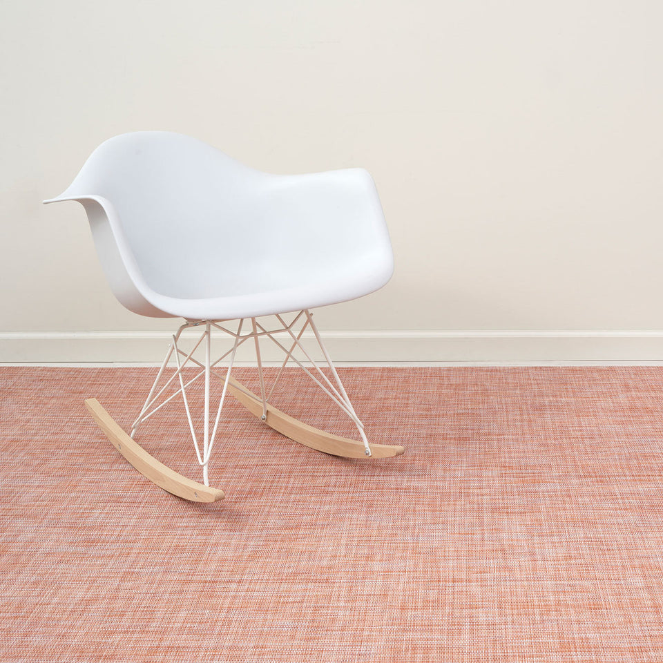 Mini Basketweave / Cinnamon woven floor mat by Chilewich, interior setting