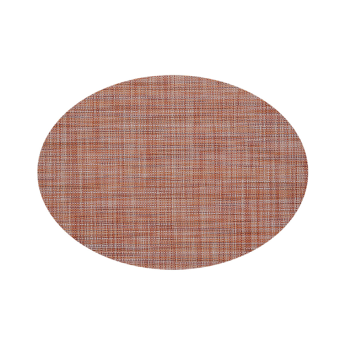 Chilewich Mini Basketweave in Cinnamon, oval on a white background