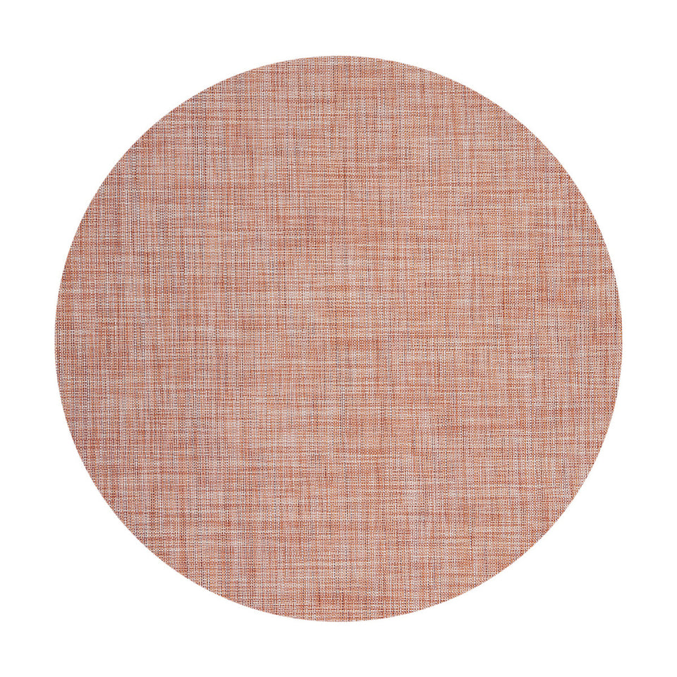 Mini Basketweave / Cinnamon woven floor mat by Chilewich, studio view