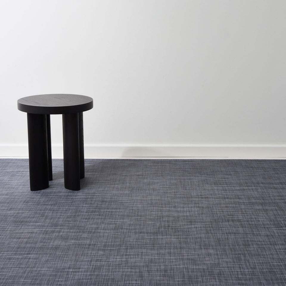 Mini Basketweave / Cool Grey woven floor mat by Chilewich, interior setting