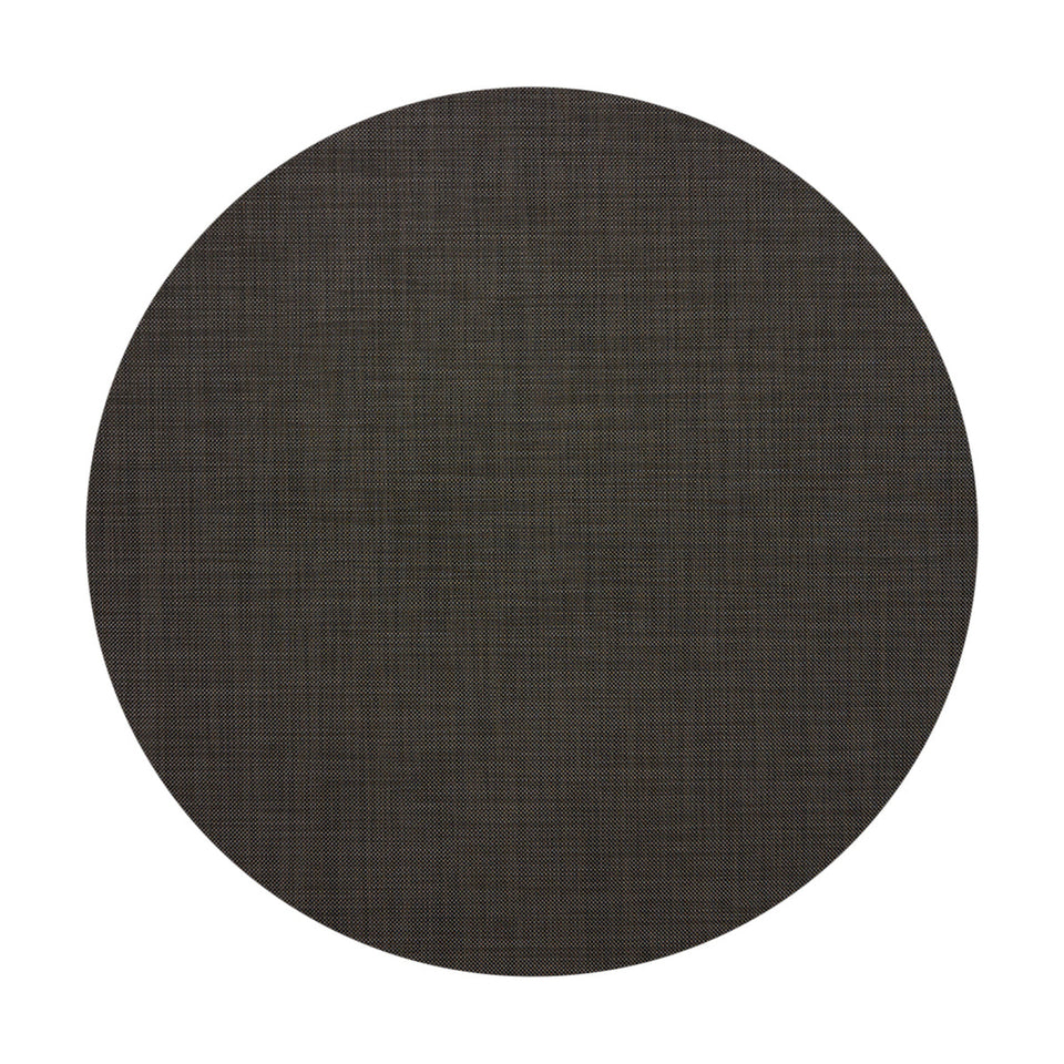 Mini Basketweave / Espresso woven floor mat by Chilewich, studio view