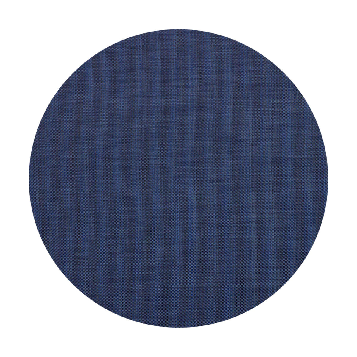 Mini Basketweave / Indigo woven floor mat by Chilewich, studio view