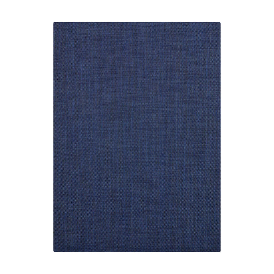 Mini Basketweave / Indigo woven floor mat by Chilewich, studio view