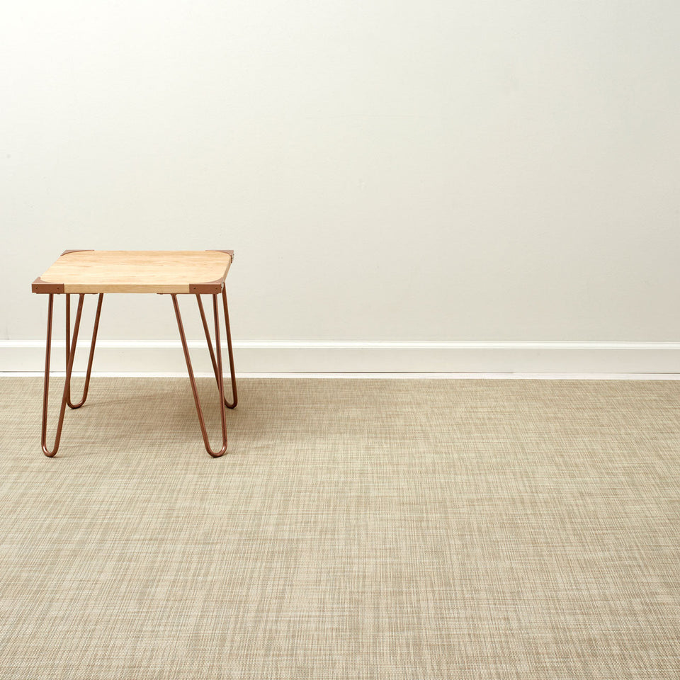 Mini Basketweave / Linen woven floor mat by Chilewich, interior setting