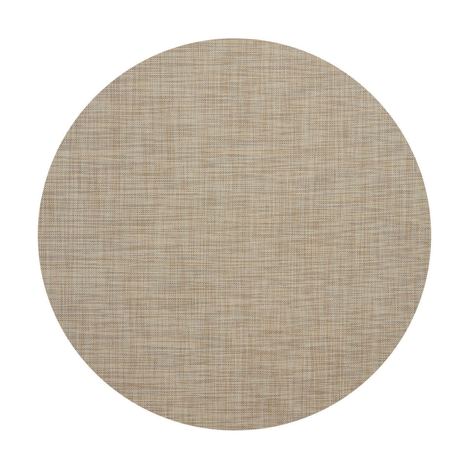 Mini Basketweave / Linen woven floor mat by Chilewich, studio view